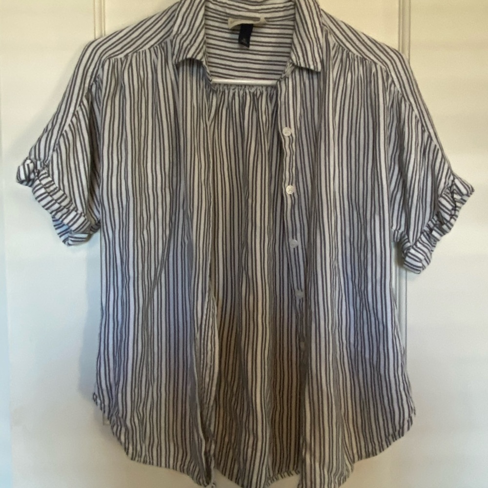 Women’s Button Up Striped Top